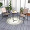 Outdoor Folding Bar Stool Beige Breathable Mesh Fabric Compact Storage